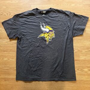 Minnesota Vikings Tee Shirt - Mens Size XL - Gray NFL Team Apparel